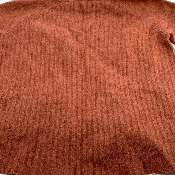 Toad&Co Womens Turtleneck Sweater 100% Lambswool Brown/ Red XSmall - Picture 10 of 10